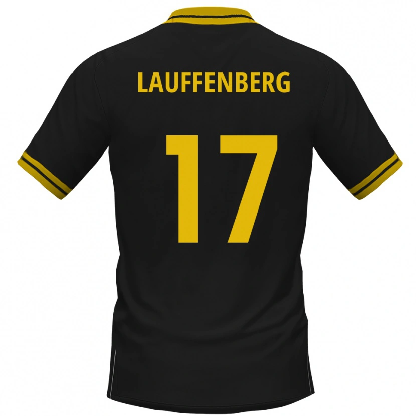 Danxen Hombre Camiseta Rene Lauffenberg #17 Negro Amarillo 2ª Equipación 2025/26 La Camisa
