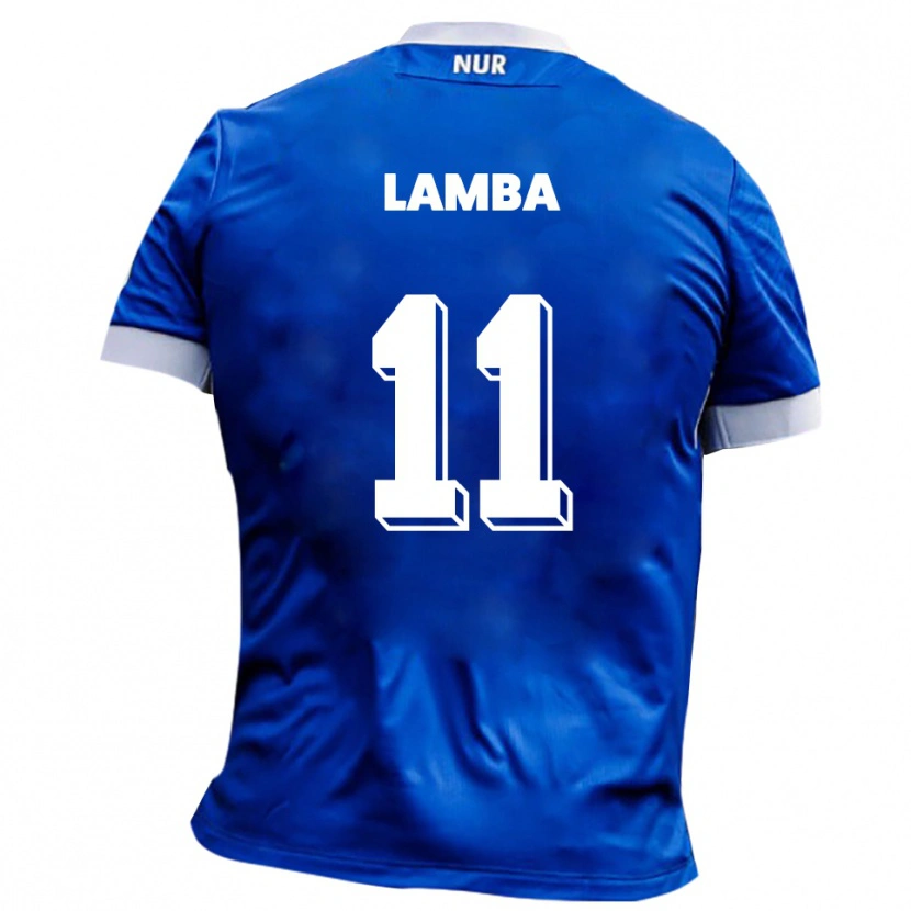 Danxen Hombre Camiseta Eusebe Lamba #11 Azul Blanco 2ª Equipación 2025/26 La Camisa