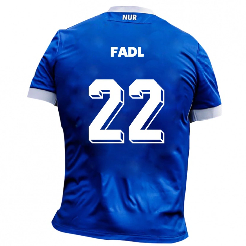 Danxen Hombre Camiseta Jad Fadl #22 Azul Blanco 2ª Equipación 2025/26 La Camisa