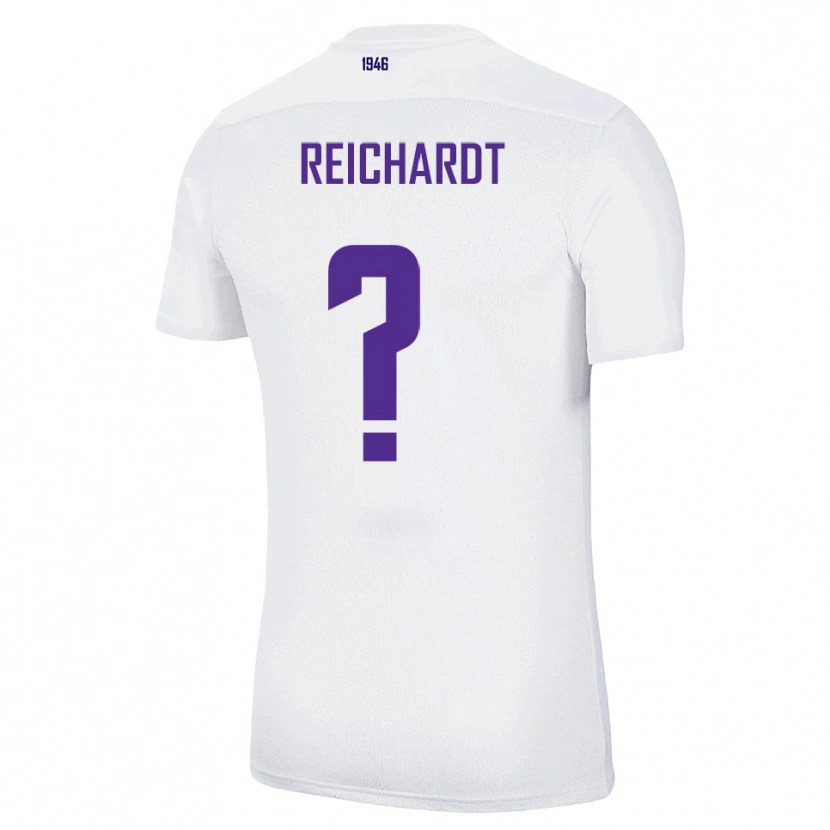 Danxen Hombre Camiseta Lukas Reichardt #0 Blanco Verde 2ª Equipación 2025/26 La Camisa