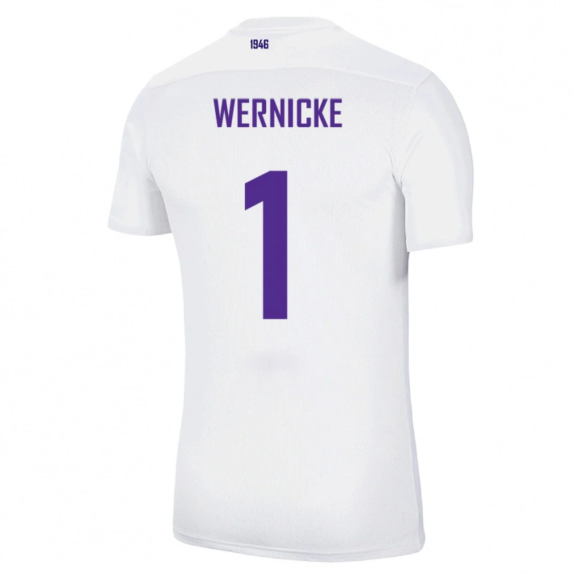Danxen Hombre Camiseta Samuli Wernicke #1 Blanco Verde 2ª Equipación 2025/26 La Camisa