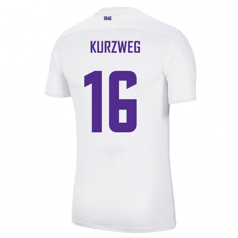 Danxen Hombre Camiseta Cedric Kurzweg #16 Blanco Verde 2ª Equipación 2025/26 La Camisa