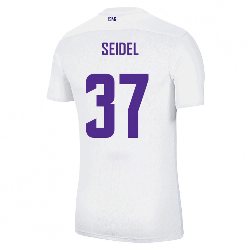 Danxen Hombre Camiseta Paul Seidel #37 Blanco Verde 2ª Equipación 2025/26 La Camisa