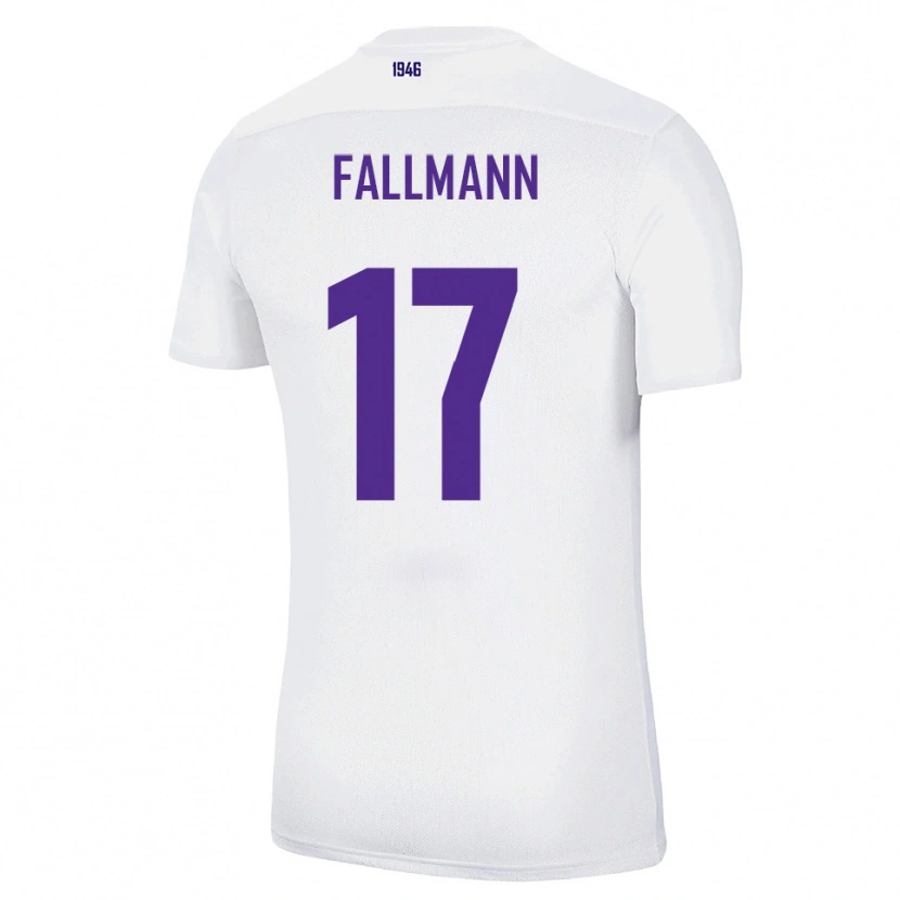 Danxen Hombre Camiseta Pascal Fallmann #17 Blanco Verde 2ª Equipación 2025/26 La Camisa