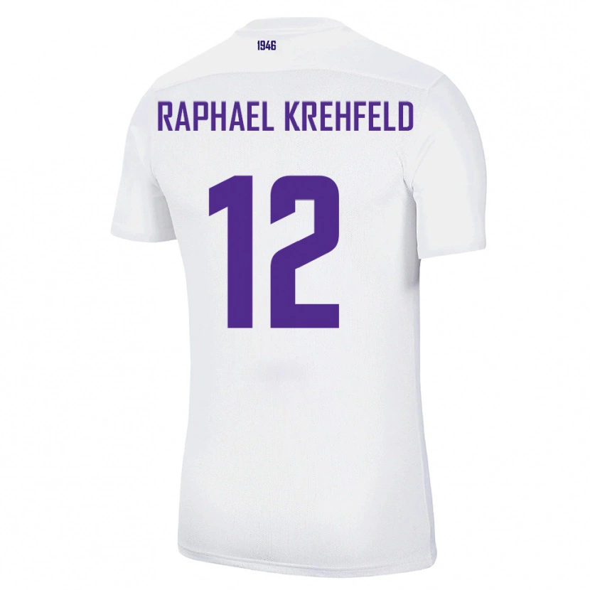 Danxen Hombre Camiseta Luca Raphael Krehfeld #12 Blanco Verde 2ª Equipación 2025/26 La Camisa