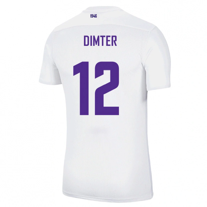 Danxen Hombre Camiseta Noel Dimter #12 Blanco Verde 2ª Equipación 2025/26 La Camisa