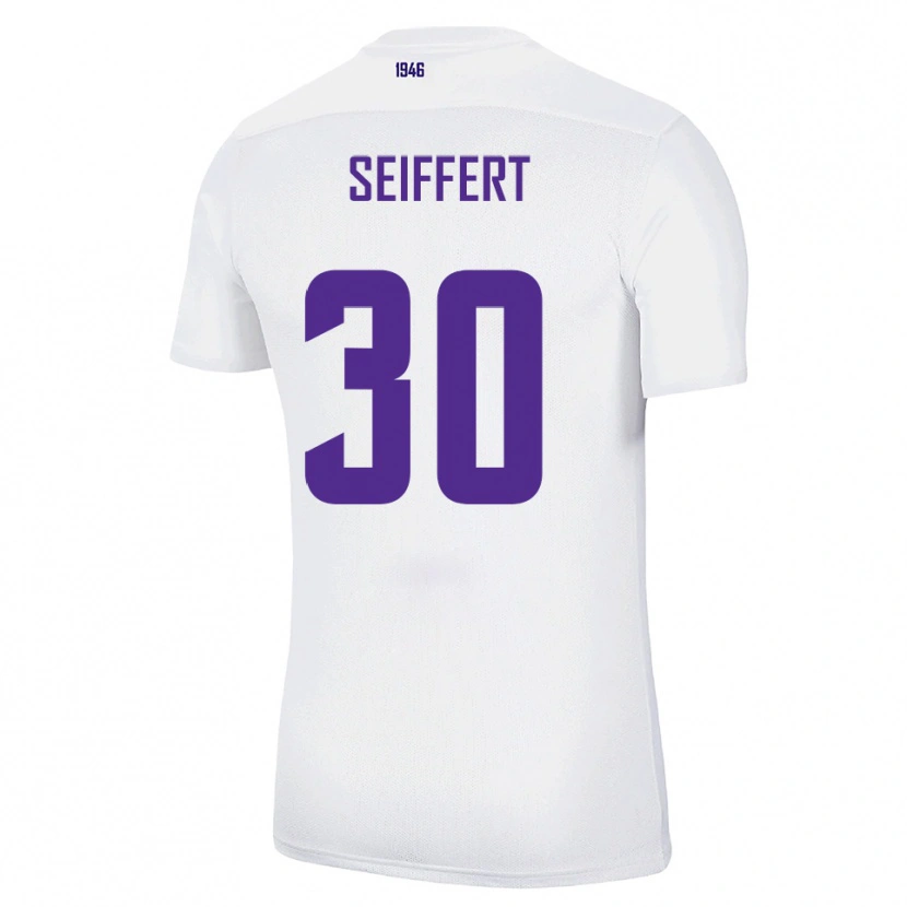Danxen Hombre Camiseta Moritz Seiffert #30 Blanco Verde 2ª Equipación 2025/26 La Camisa