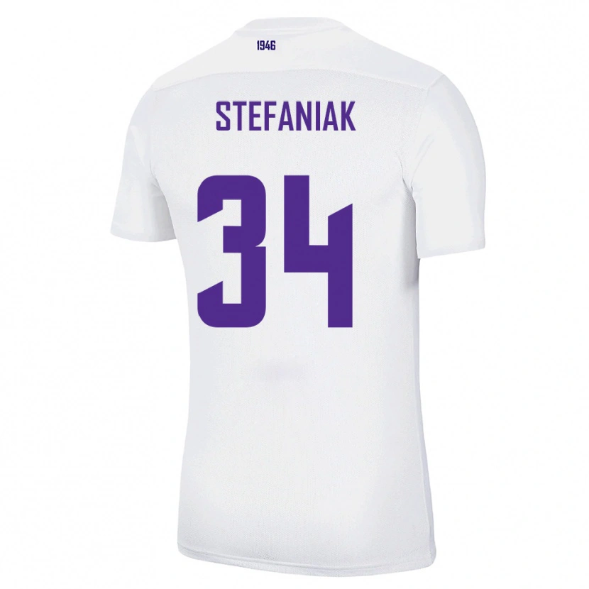 Danxen Hombre Camiseta Marvin Stefaniak #34 Blanco Verde 2ª Equipación 2025/26 La Camisa