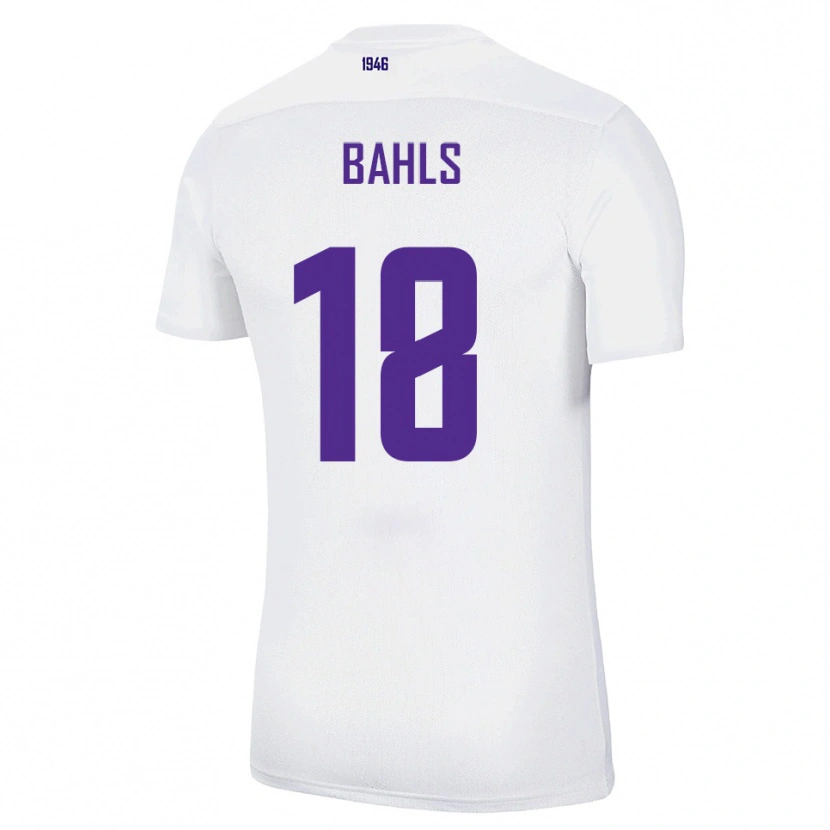 Danxen Hombre Camiseta Luca Bahls #18 Blanco Verde 2ª Equipación 2025/26 La Camisa
