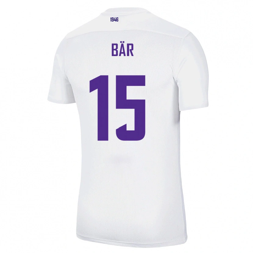 Danxen Hombre Camiseta Marcel Bär #15 Blanco Verde 2ª Equipación 2025/26 La Camisa