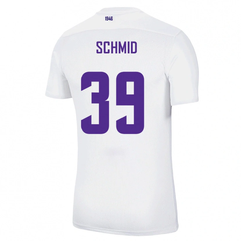 Danxen Hombre Camiseta Maximilian Schmid #39 Blanco Verde 2ª Equipación 2025/26 La Camisa