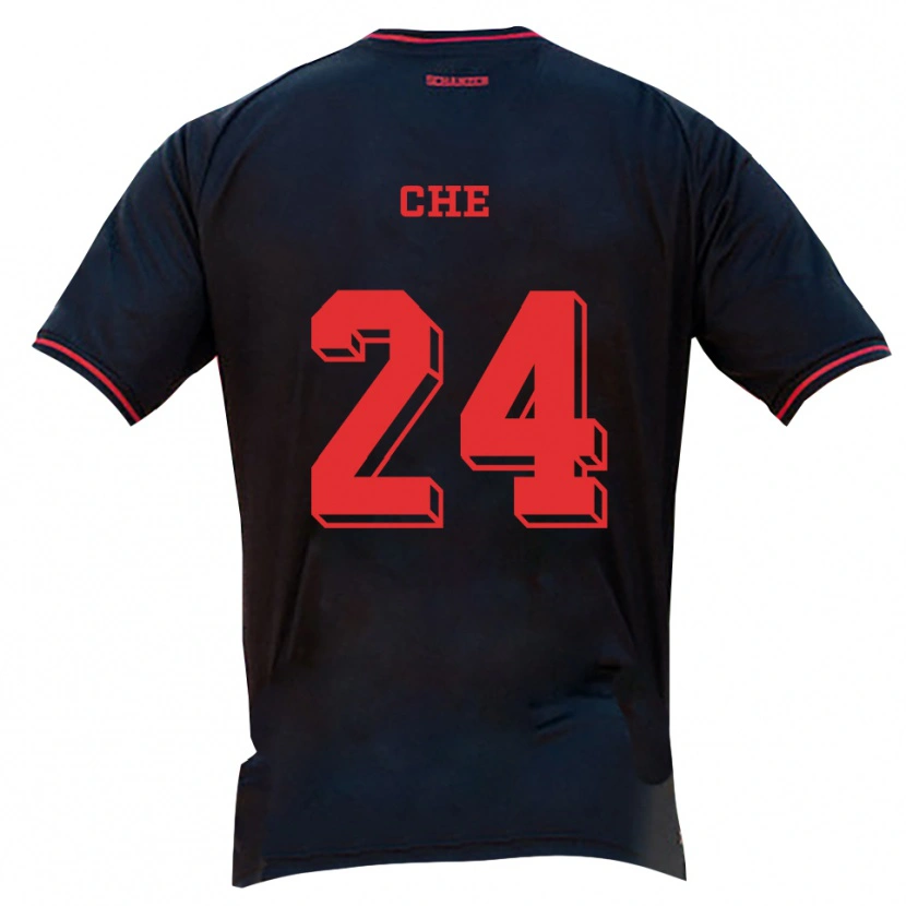 Danxen Hombre Camiseta Neo Che #24 Negro Rojo Blanco 2ª Equipación 2025/26 La Camisa