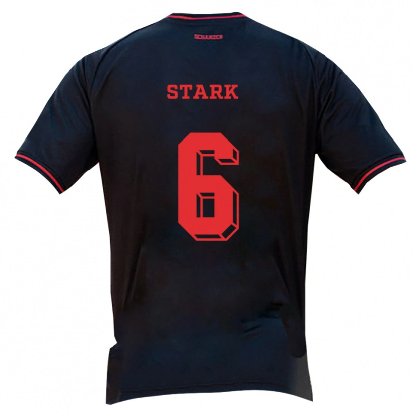Danxen Hombre Camiseta Luca Stark #6 Negro Rojo Blanco 2ª Equipación 2025/26 La Camisa