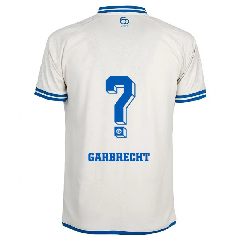 Danxen Hombre Camiseta Johan Garbrecht #0 Blanco Azul 2ª Equipación 2025/26 La Camisa