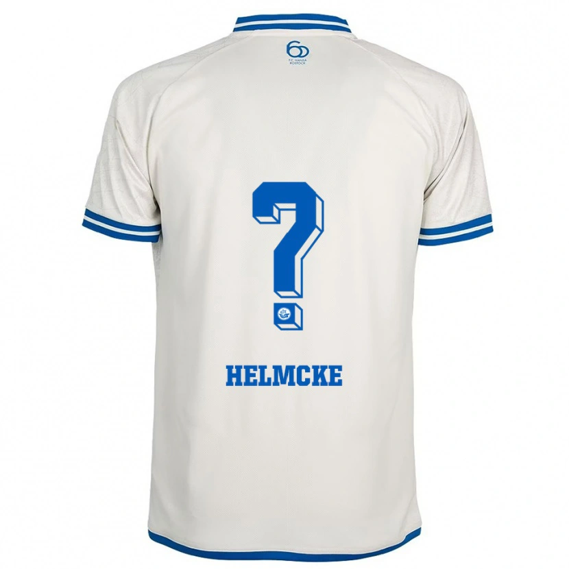 Danxen Hombre Camiseta Felix Helmcke #0 Blanco Azul 2ª Equipación 2025/26 La Camisa