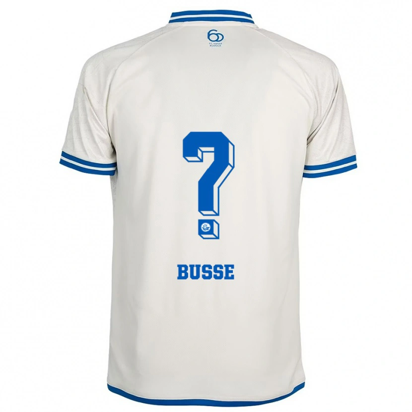 Danxen Hombre Camiseta Matti Busse #0 Blanco Azul 2ª Equipación 2025/26 La Camisa