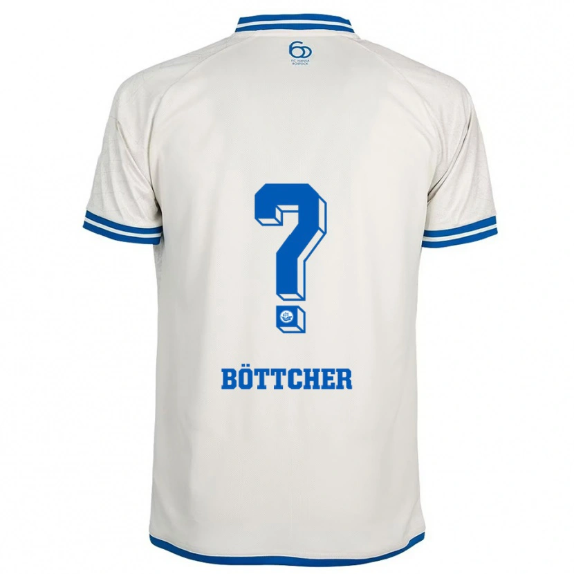 Danxen Hombre Camiseta Elly Böttcher #0 Blanco Azul 2ª Equipación 2025/26 La Camisa