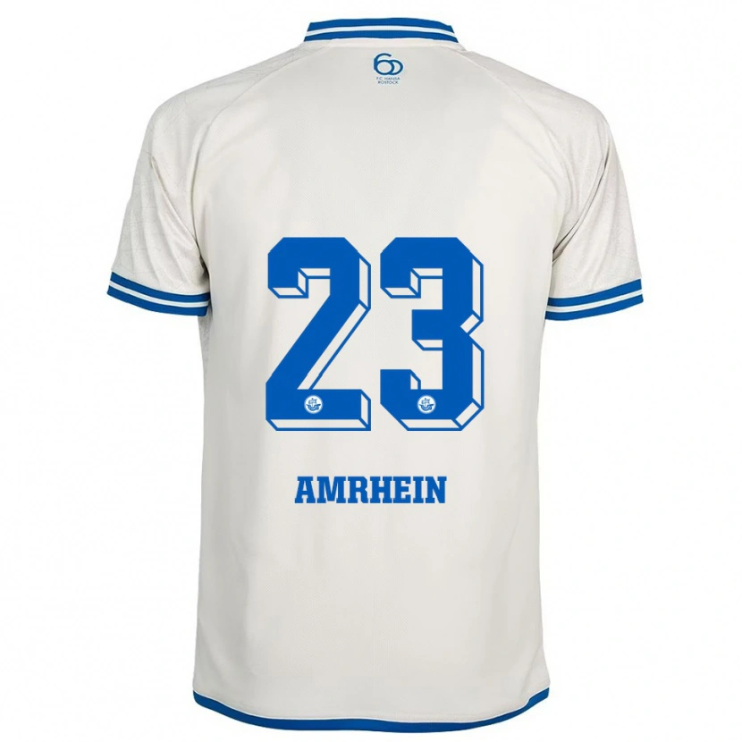 Danxen Hombre Camiseta Moritz Amrhein #23 Blanco Azul 2ª Equipación 2025/26 La Camisa