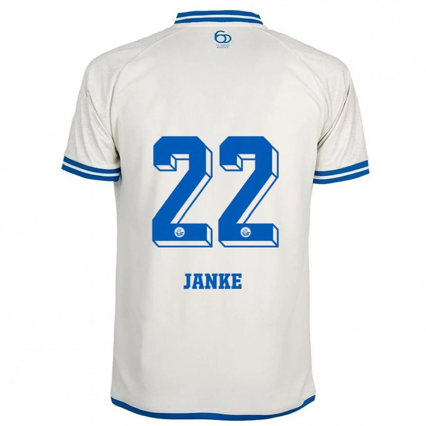 Danxen Hombre Camiseta Kim Janke #22 Blanco Azul 2ª Equipación 2025/26 La Camisa