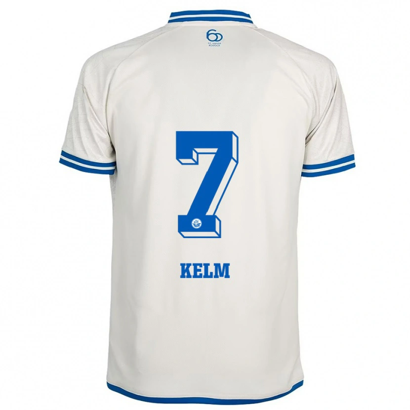 Danxen Hombre Camiseta Mattes Kelm #7 Blanco Azul 2ª Equipación 2025/26 La Camisa
