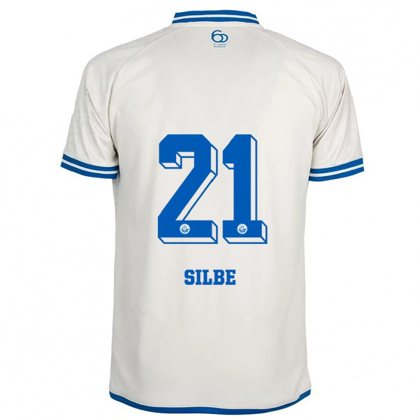 Danxen Hombre Camiseta Johanna Silbe #21 Blanco Azul 2ª Equipación 2025/26 La Camisa