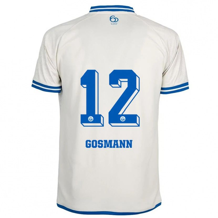 Danxen Hombre Camiseta Hermann Gosmann #12 Blanco Azul 2ª Equipación 2025/26 La Camisa