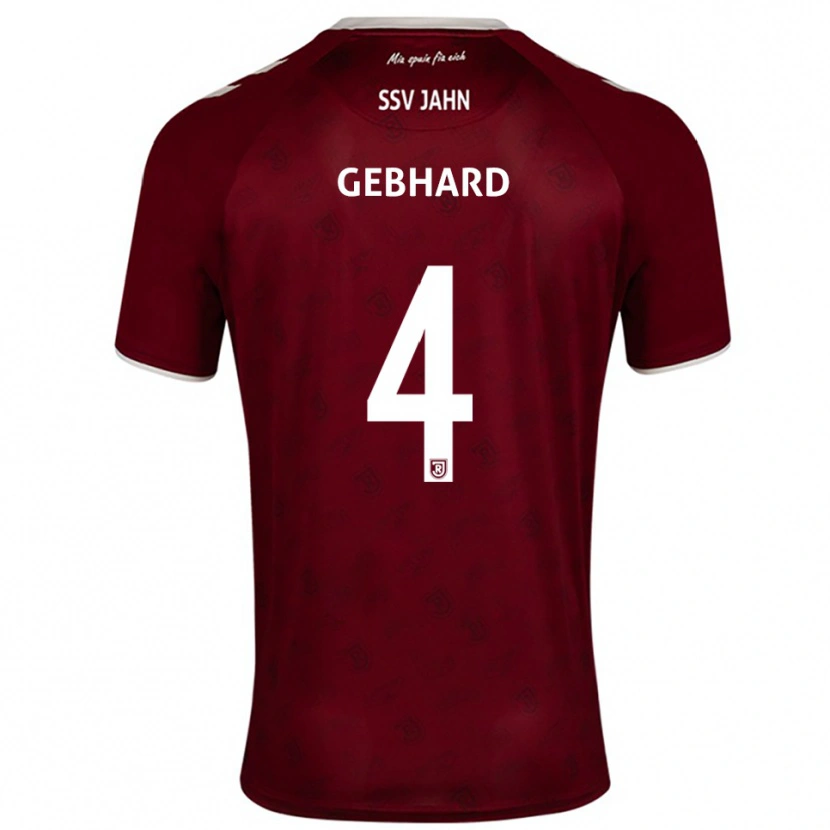 Danxen Hombre Camiseta Paul Gebhard #4 Borgoña Blanco 2ª Equipación 2025/26 La Camisa
