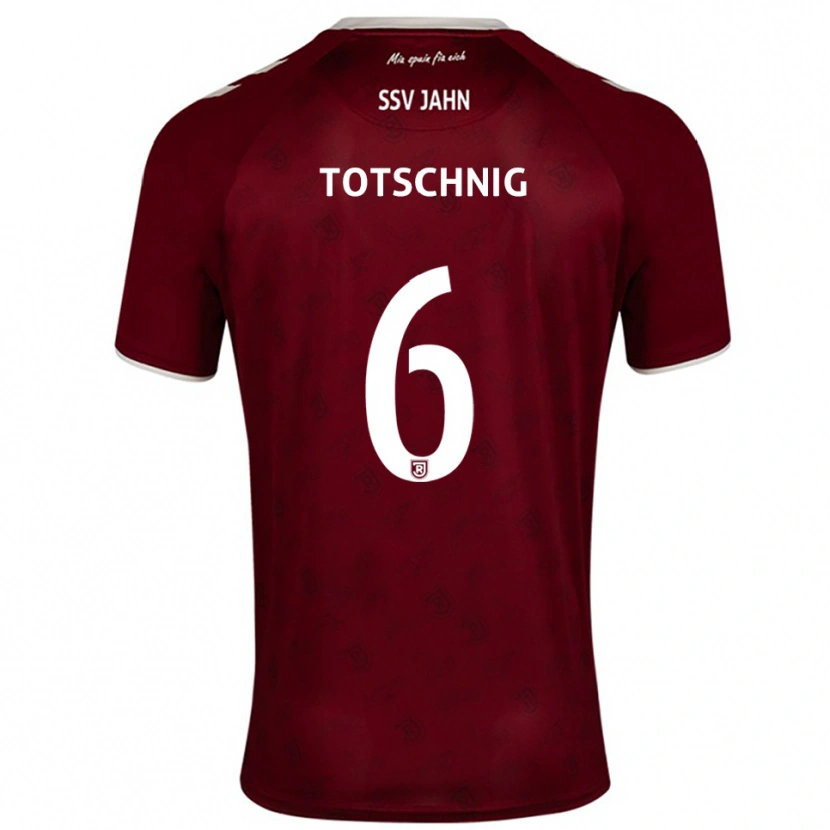 Danxen Hombre Camiseta Josef Totschnig #6 Borgoña Blanco 2ª Equipación 2025/26 La Camisa