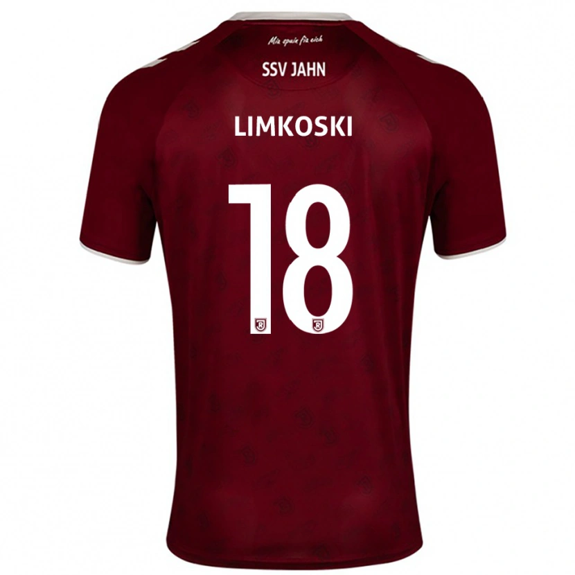 Danxen Hombre Camiseta Mubin Limkoski #18 Borgoña Blanco 2ª Equipación 2025/26 La Camisa