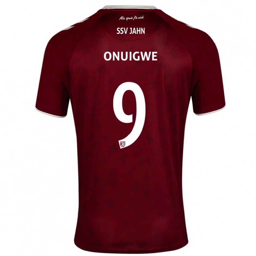 Danxen Hombre Camiseta Kelvin Onuigwe #9 Borgoña Blanco 2ª Equipación 2025/26 La Camisa