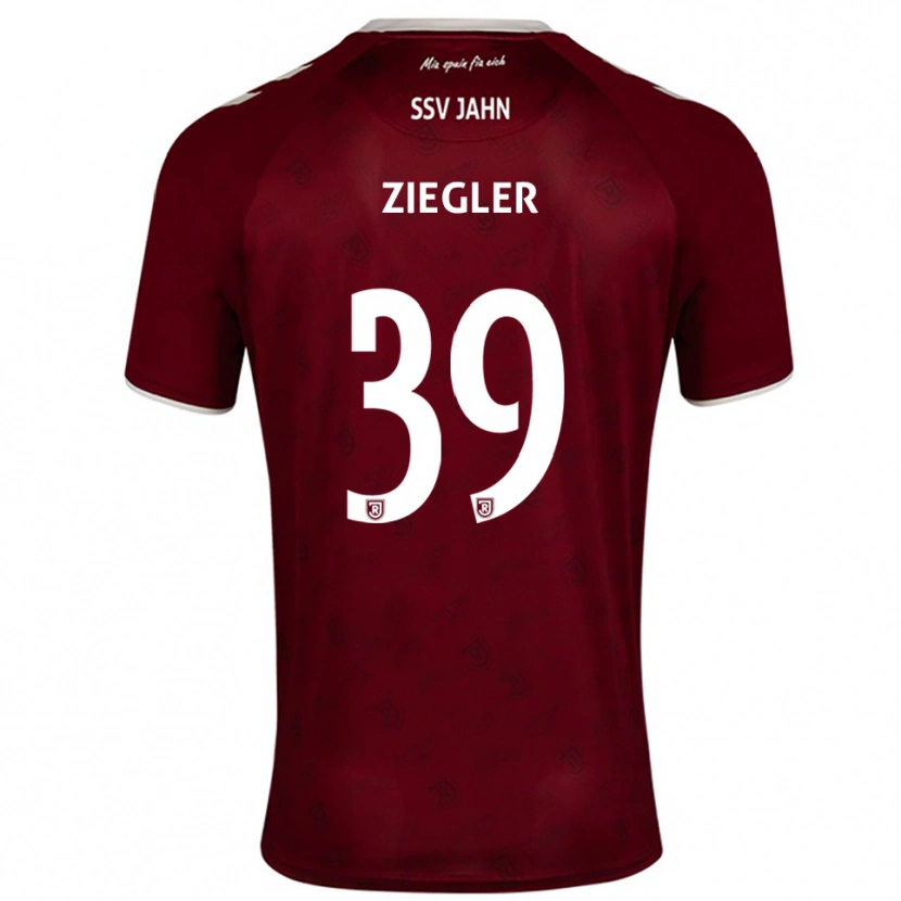 Danxen Hombre Camiseta Fabian Ziegler #39 Borgoña Blanco 2ª Equipación 2025/26 La Camisa