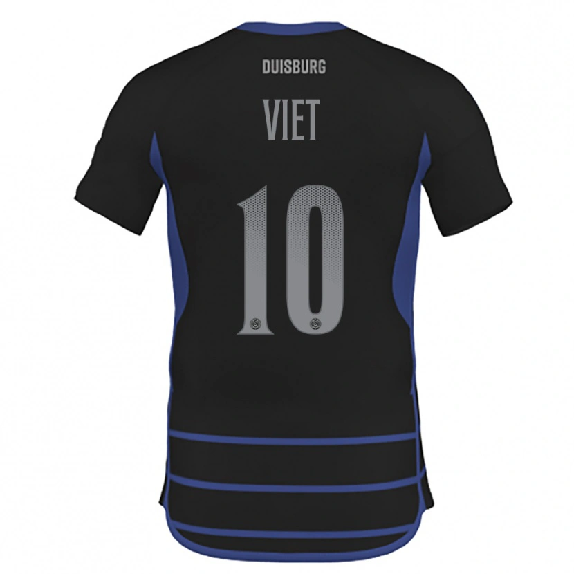 Danxen Hombre Camiseta Christian Viet #10 Negro Azul 2ª Equipación 2025/26 La Camisa