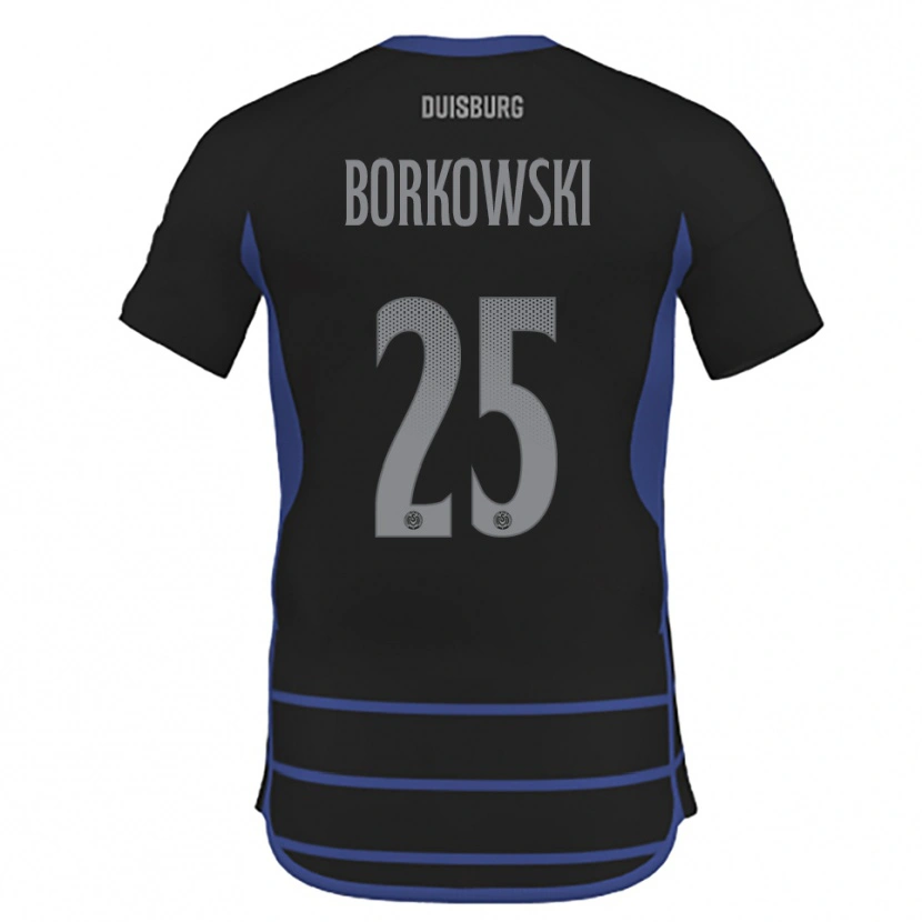 Danxen Hombre Camiseta Dennis Borkowski #25 Negro Azul 2ª Equipación 2025/26 La Camisa