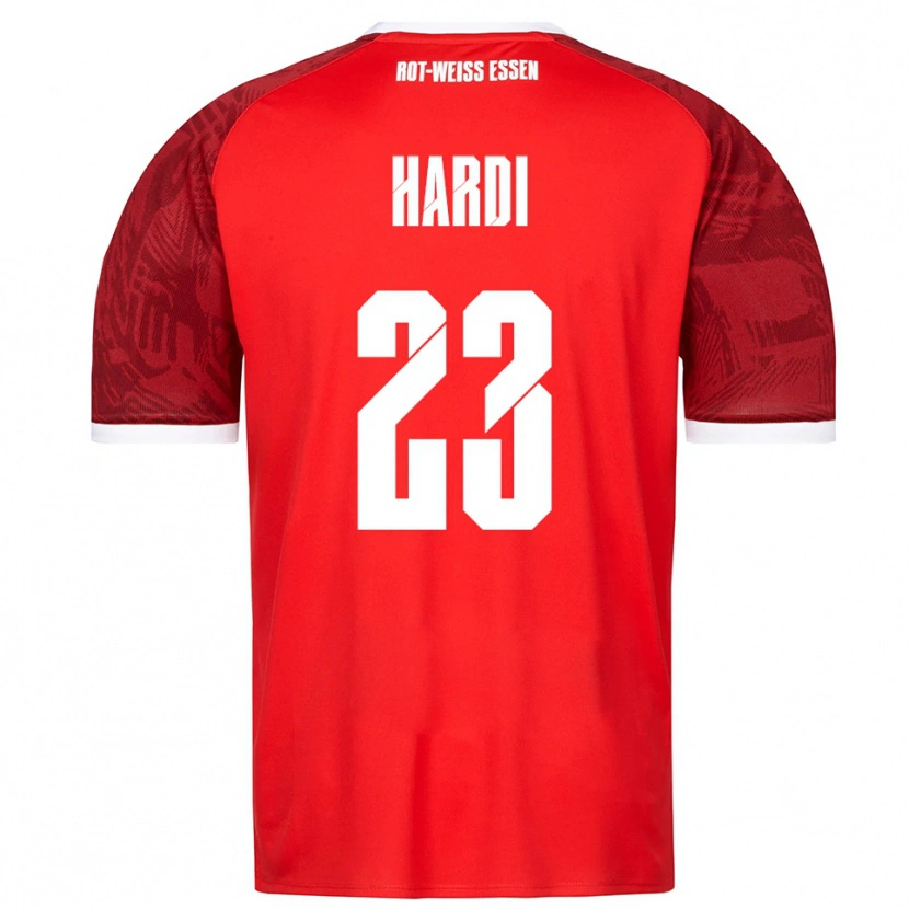 Danxen Hombre Camiseta Dominik Hardi #23 Rojo Borgoña Blanco 2ª Equipación 2025/26 La Camisa