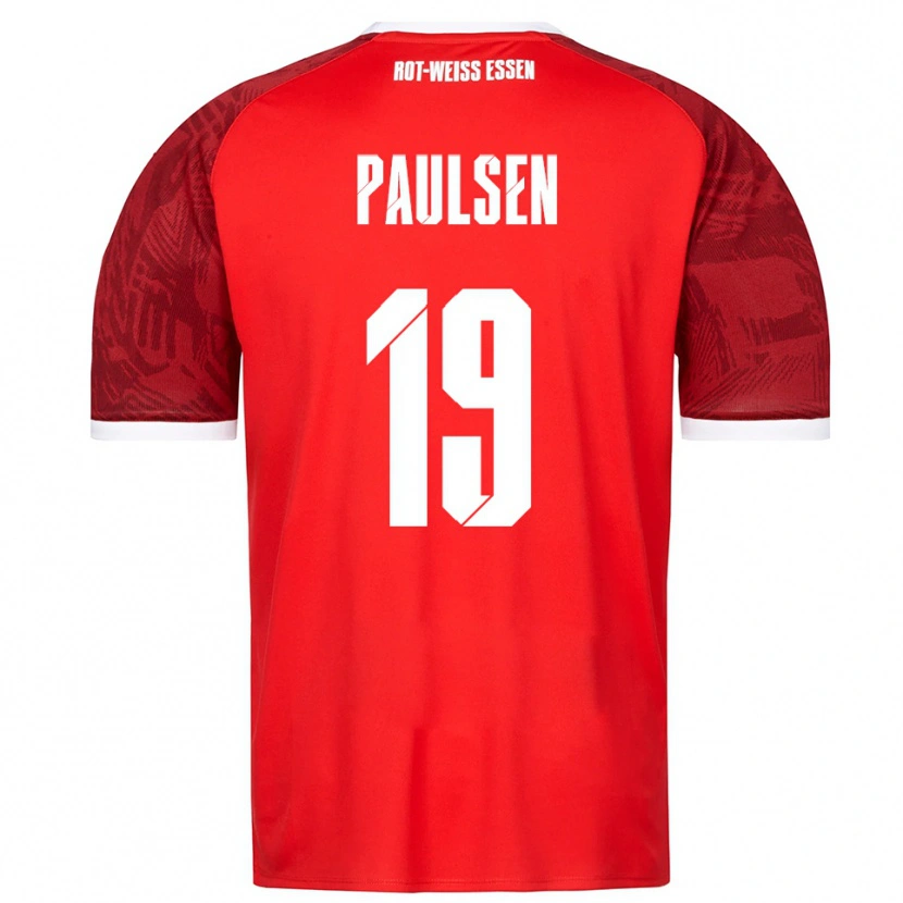 Danxen Hombre Camiseta Marvin Paulsen #19 Rojo Borgoña Blanco 2ª Equipación 2025/26 La Camisa