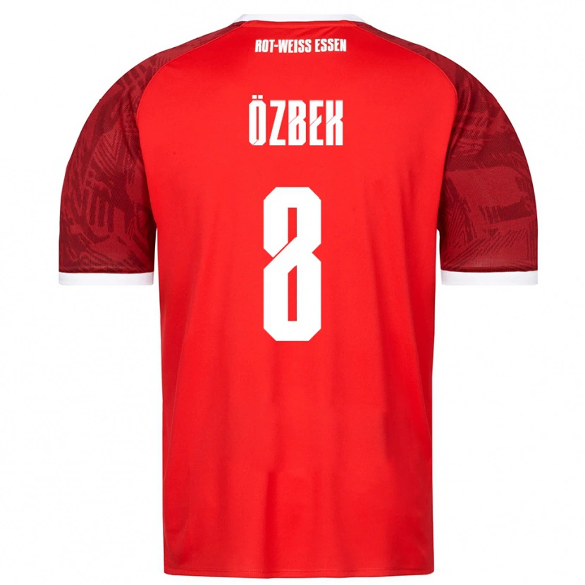 Danxen Hombre Camiseta Boran Özbek #8 Rojo Borgoña Blanco 2ª Equipación 2025/26 La Camisa