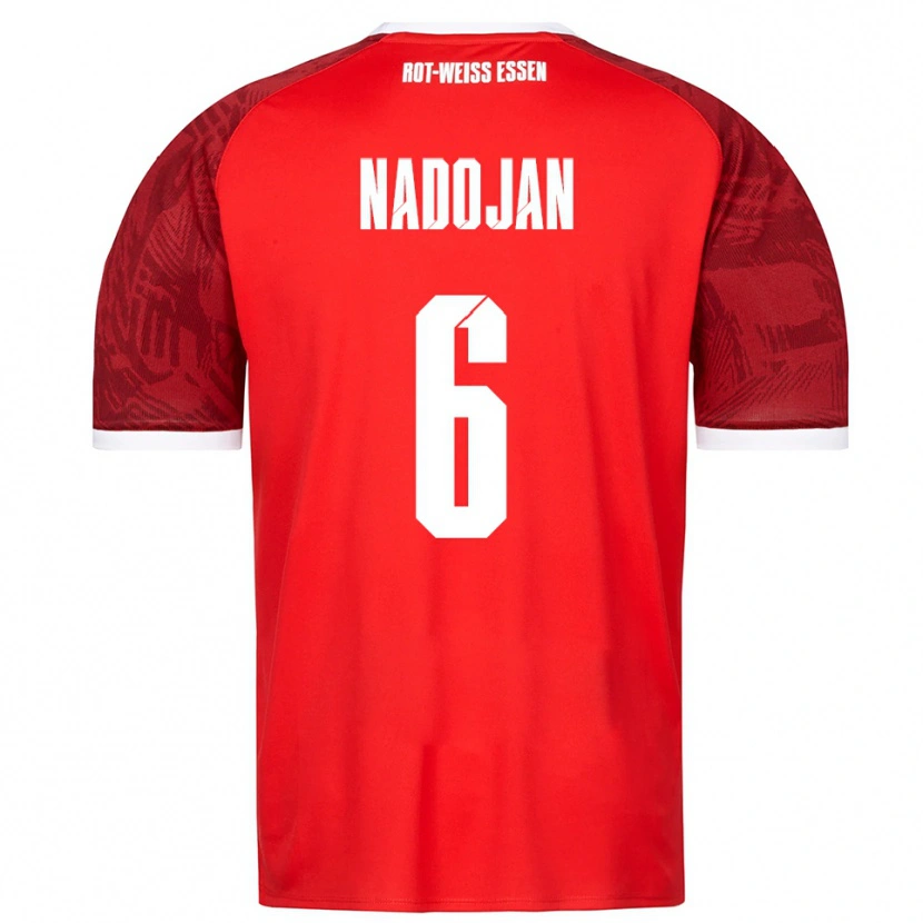 Danxen Hombre Camiseta Aslan Nadojan #6 Rojo Borgoña Blanco 2ª Equipación 2025/26 La Camisa