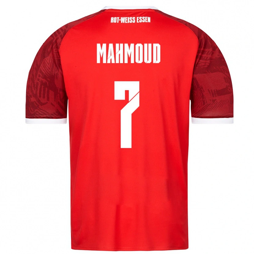 Danxen Hombre Camiseta Bakir Mahmoud #7 Rojo Borgoña Blanco 2ª Equipación 2025/26 La Camisa