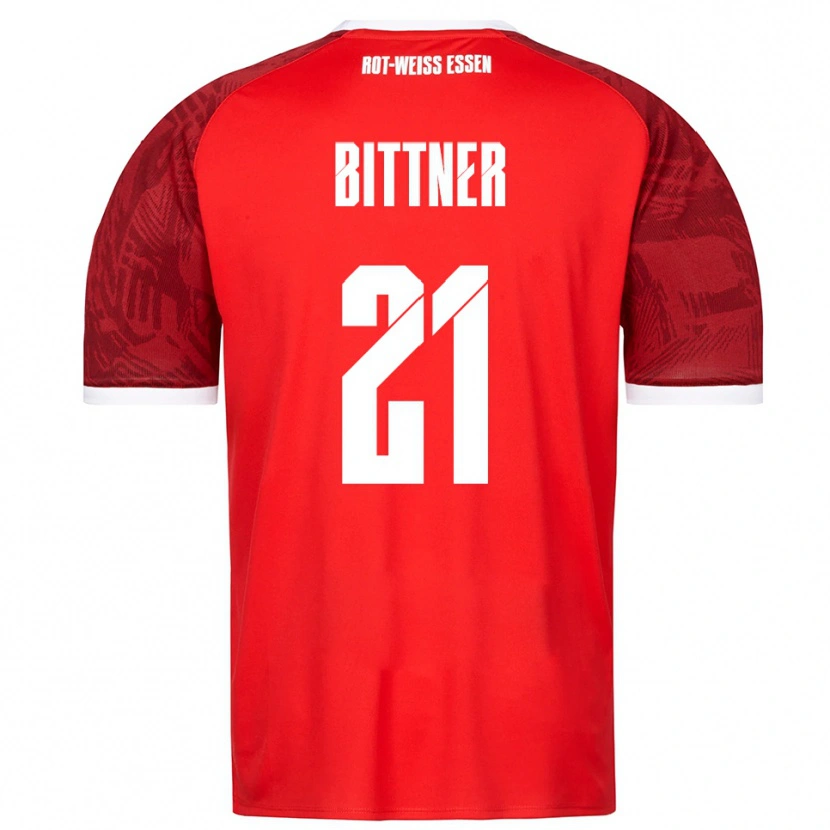 Danxen Hombre Camiseta Lucas Bittner #21 Rojo Borgoña Blanco 2ª Equipación 2025/26 La Camisa