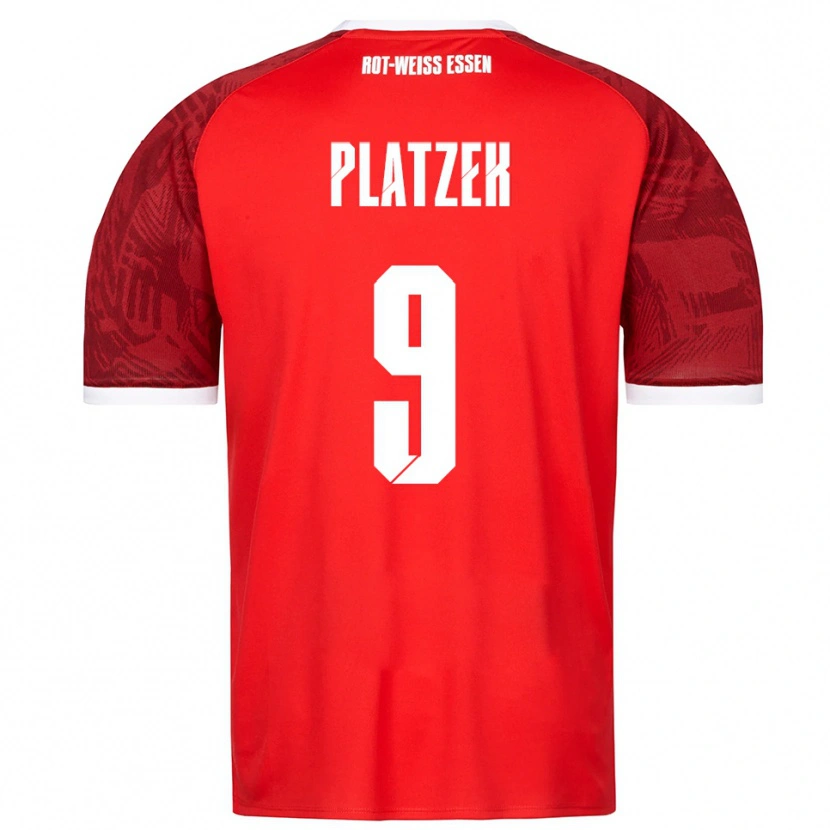 Danxen Hombre Camiseta Marcel Platzek #9 Rojo Borgoña Blanco 2ª Equipación 2025/26 La Camisa