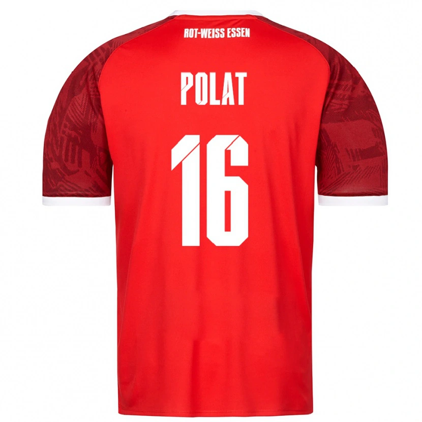 Danxen Hombre Camiseta Mert Polat #16 Rojo Borgoña Blanco 2ª Equipación 2025/26 La Camisa