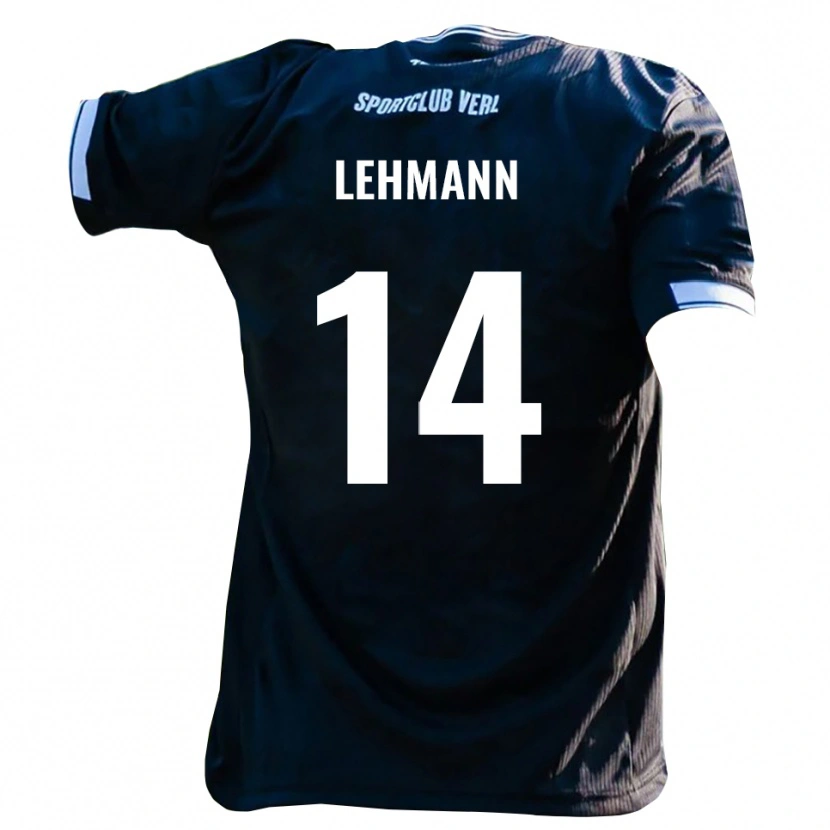 Danxen Hombre Camiseta Paul Lehmann #14 Negro Blanco 2ª Equipación 2025/26 La Camisa