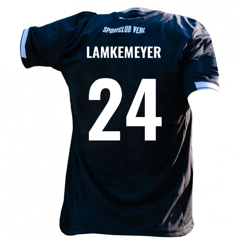 Danxen Hombre Camiseta Moritz Lamkemeyer #24 Negro Blanco 2ª Equipación 2025/26 La Camisa