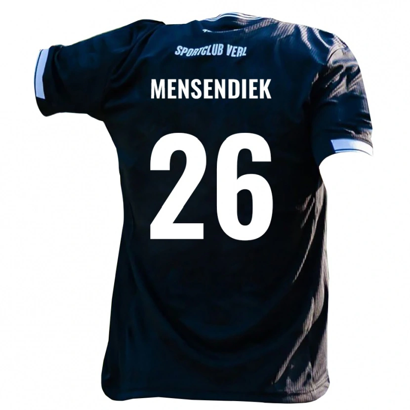 Danxen Hombre Camiseta Luis Mensendiek #26 Negro Blanco 2ª Equipación 2025/26 La Camisa
