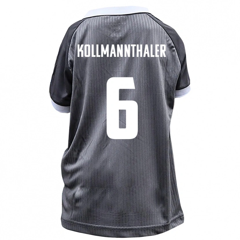 Danxen Hombre Camiseta Elischa Kollmannthaler #6 Gris Blanco 2ª Equipación 2025/26 La Camisa