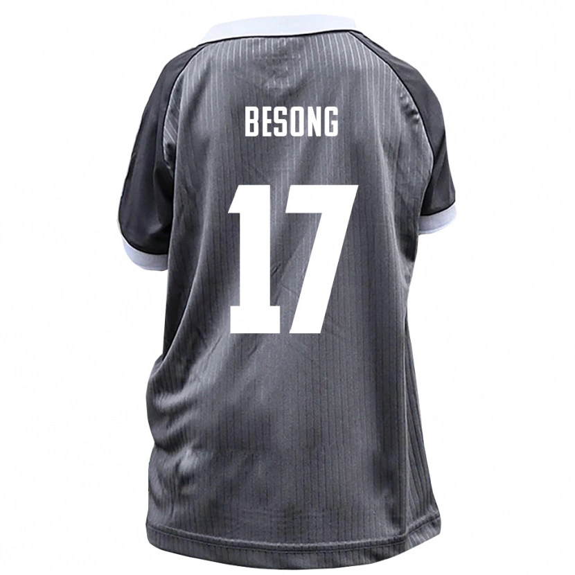 Danxen Hombre Camiseta Paul-Philipp Besong #17 Gris Blanco 2ª Equipación 2025/26 La Camisa