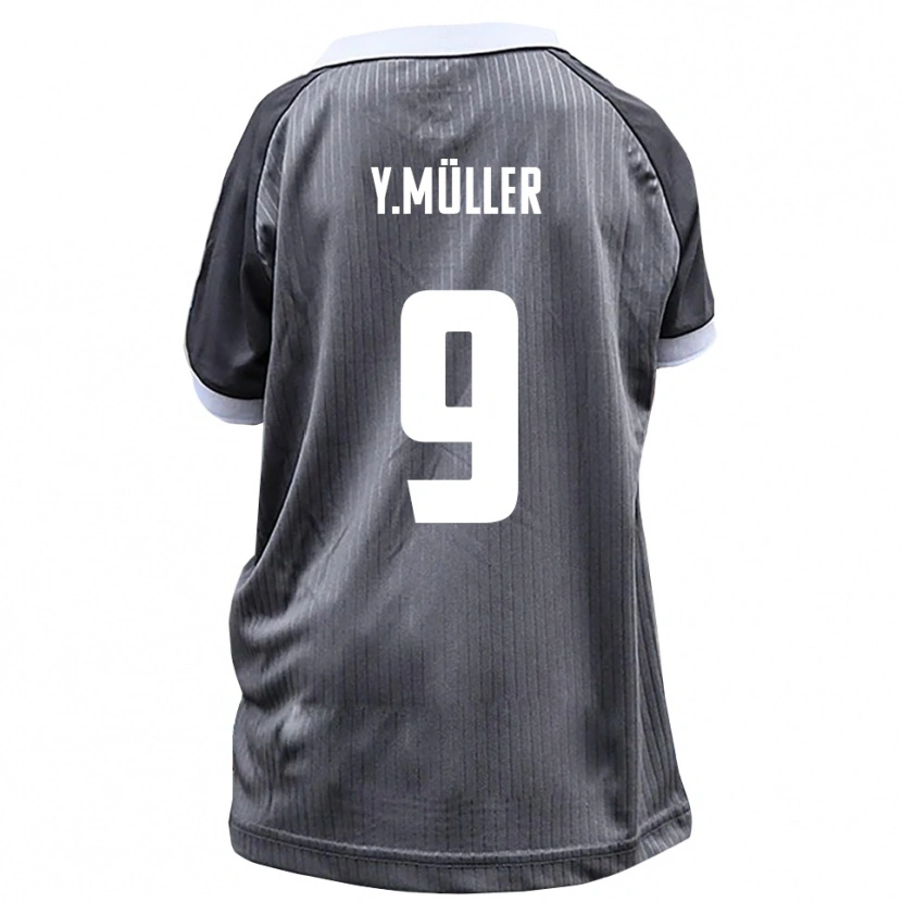 Danxen Hombre Camiseta Yannick Müller #9 Gris Blanco 2ª Equipación 2025/26 La Camisa