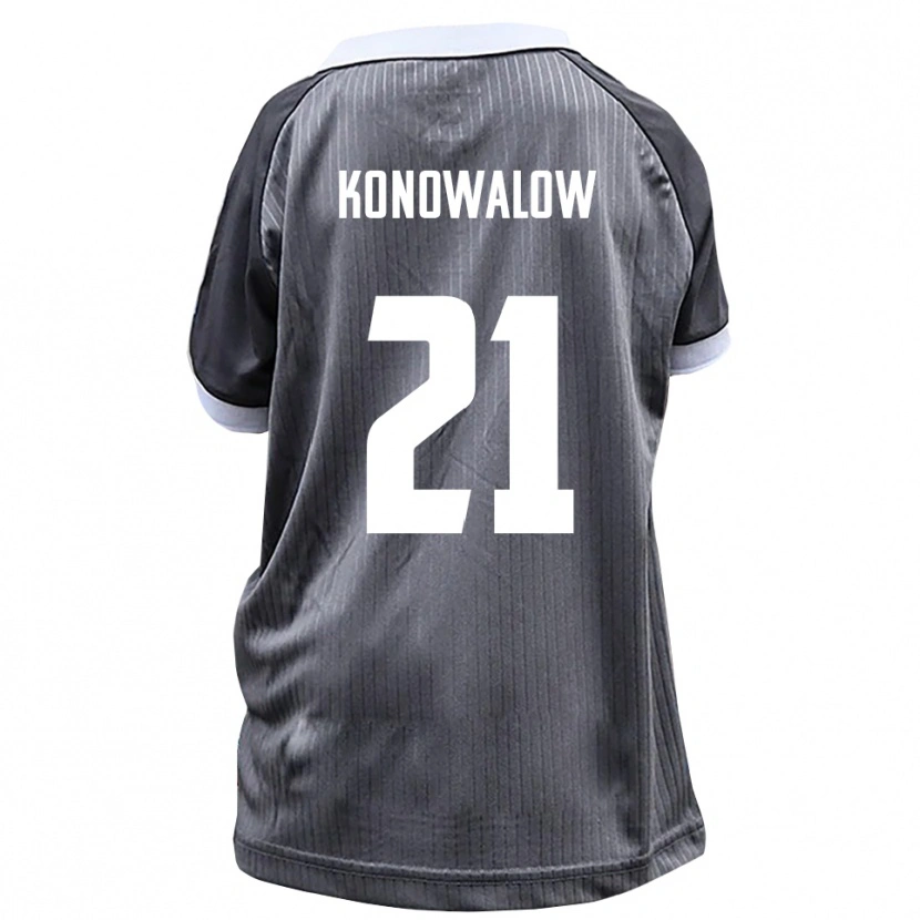 Danxen Hombre Camiseta Stefan Konowalow #21 Gris Blanco 2ª Equipación 2025/26 La Camisa
