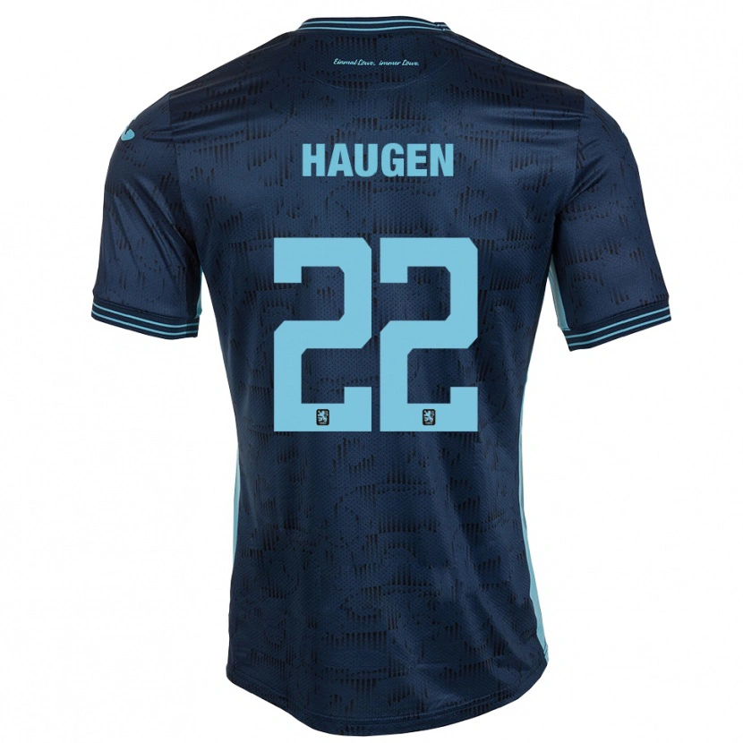 Danxen Hombre Camiseta Sigurd Haugen #22 Azul Real 2ª Equipación 2025/26 La Camisa