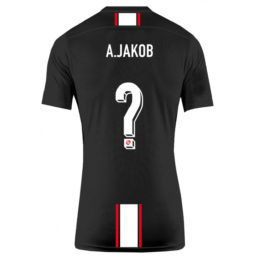 Danxen Hombre Camiseta Alan Jakob #0 Negro Blanco 2ª Equipación 2025/26 La Camisa